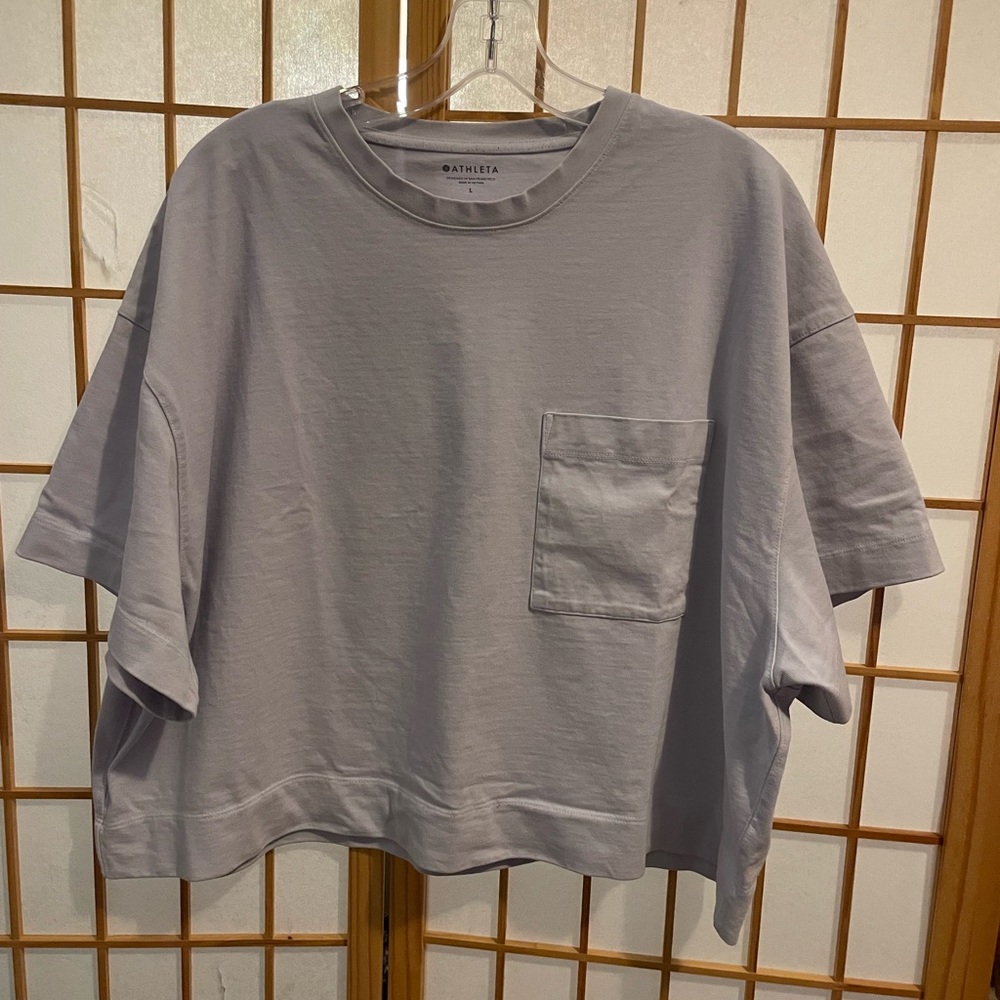 Athleta Gray Oversized lightweight T-sweatshirt